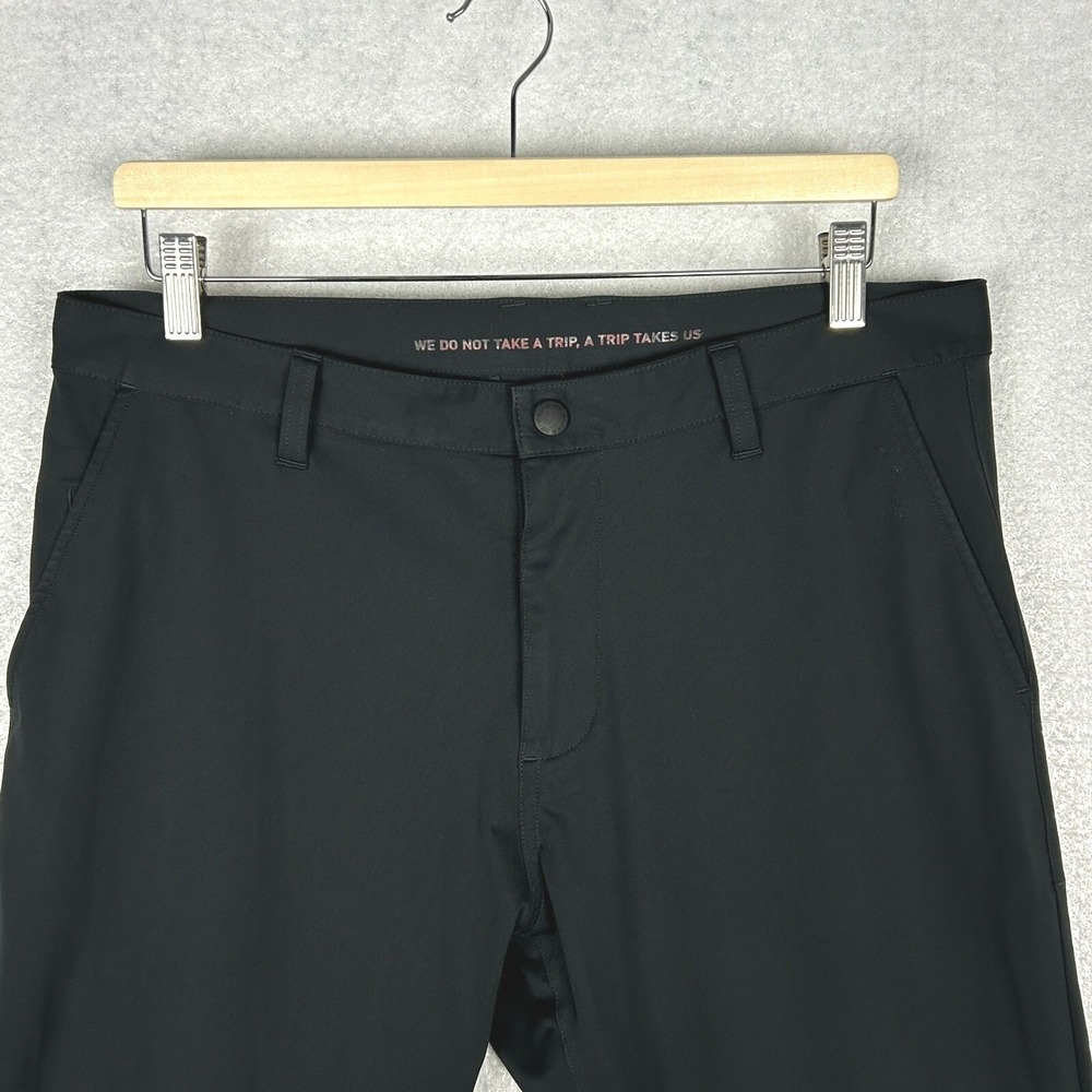 Rhone Commuter Pants Mens 33 (Actual 34x32) Black Stretch Chino Straight - Picture 3 of 15